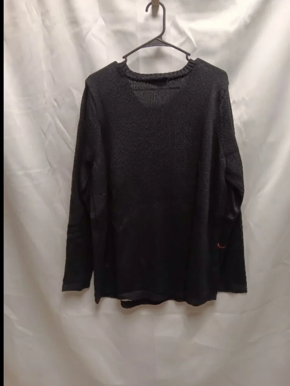 Women's Holiday Lane Black Christmas Santa Crewneck Sweater Size 2X NWT ORG $54